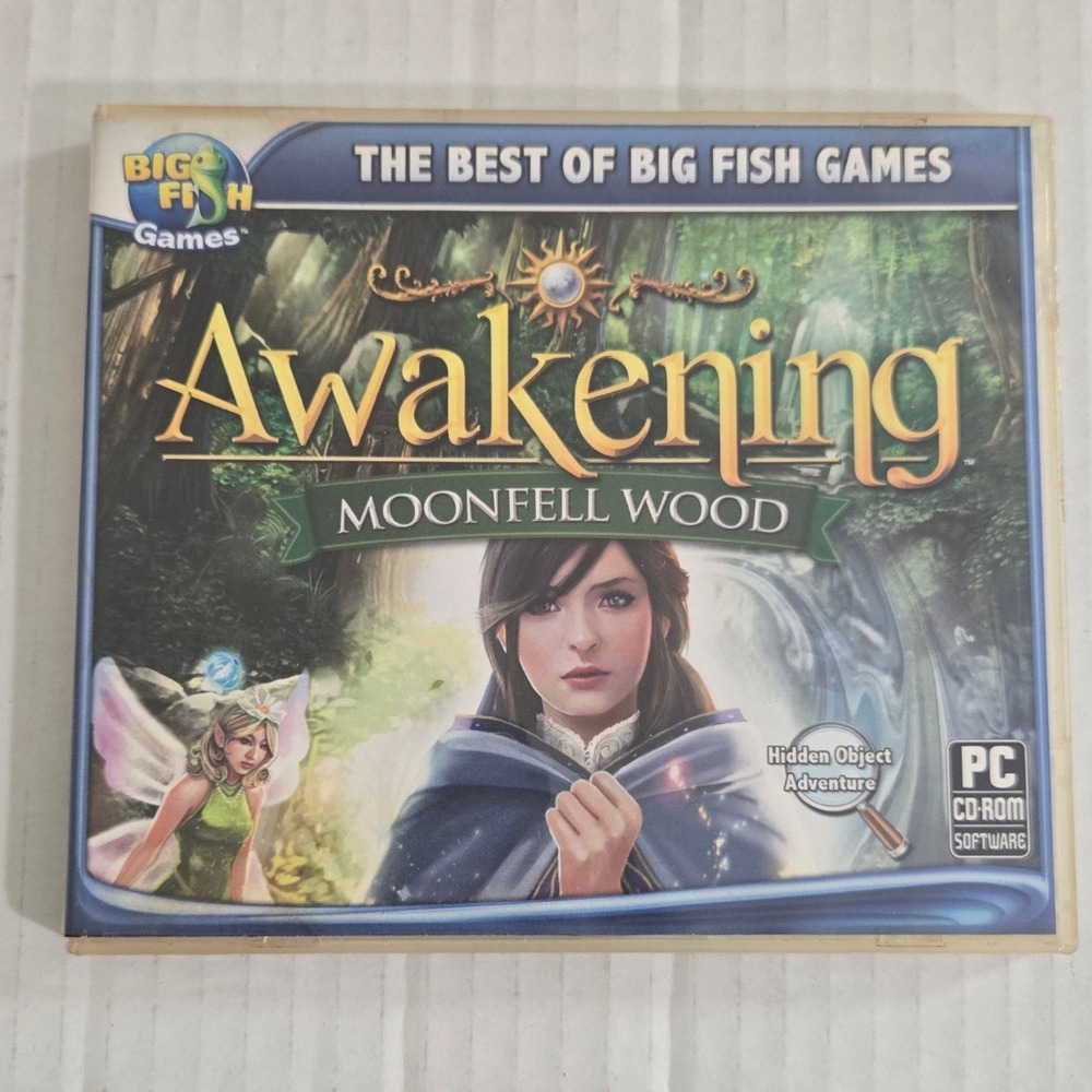 Awakening Moonfell Wood PC Game Big Fish SelectSoft Hidden Object CD-ROM (CIB)